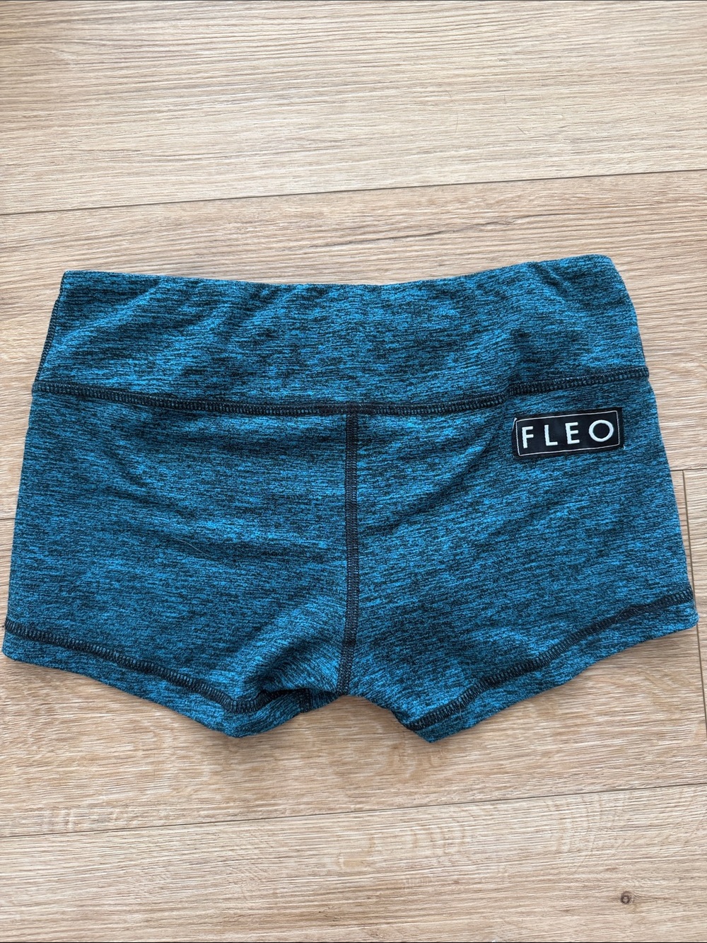 Fleo Women's Teal Heather Bike Shorts